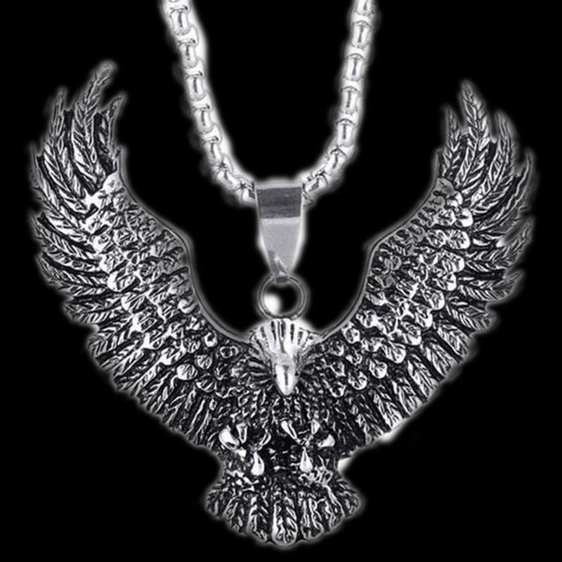 PUNK EAGLE STAINLESS STEEL PENDANT