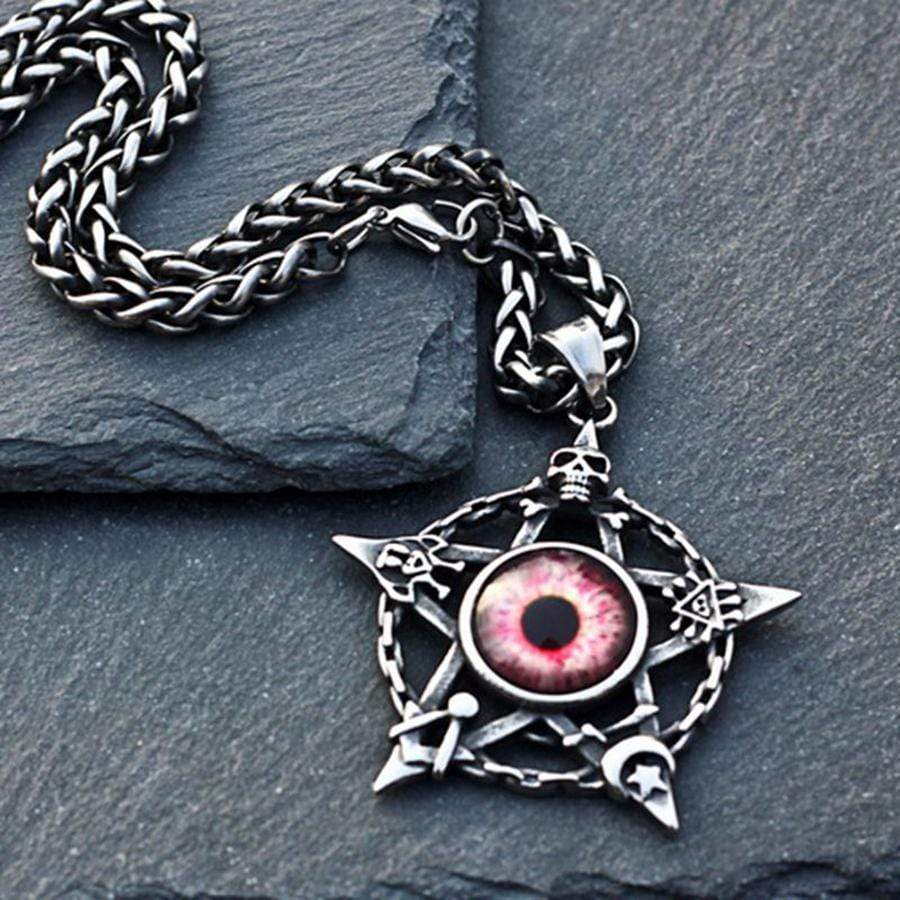 SKULL EYE STAINLESS STEEL PENDANT