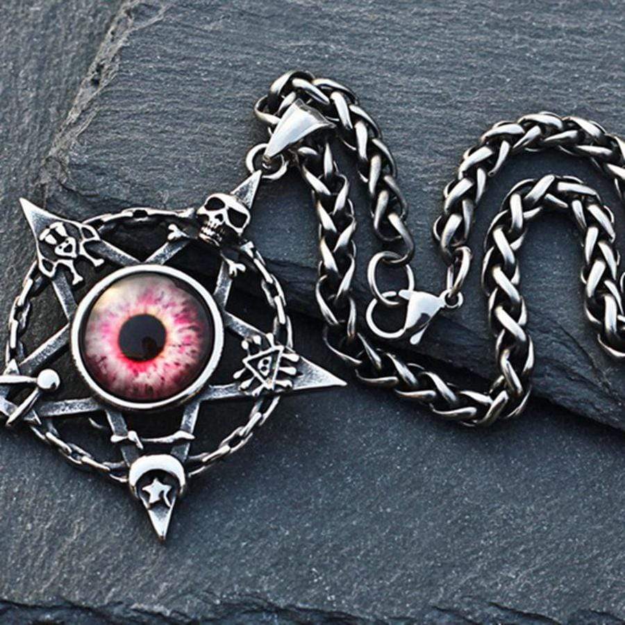 SKULL EYE STAINLESS STEEL PENDANT