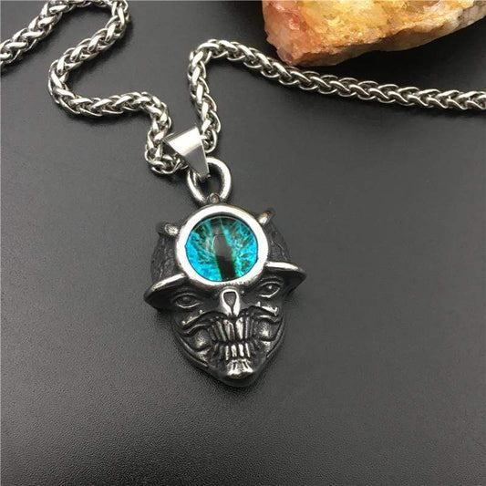 COLGANTE VINTAGE CON CALAVERA MALVADA PARA HOMBRE
