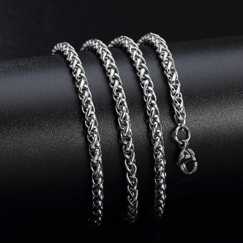 PUNK DRAGON CLAW RUBY STAINLESS STEEL NECKLACE