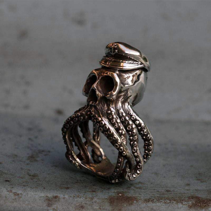 ANILLO PUNK PULPO CAPITÁN BIKER