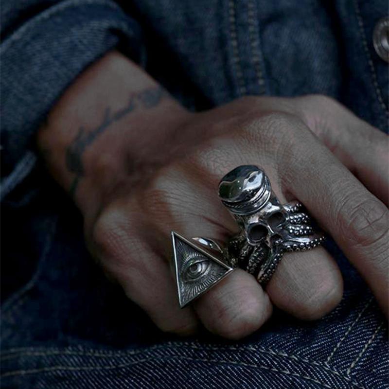 ANILLO PUNK PULPO CAPITÁN BIKER