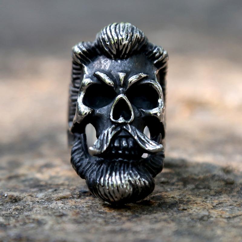 ANILLO DE CALAVERA DE ACERO INOXIDABLE PARA CABALLERO