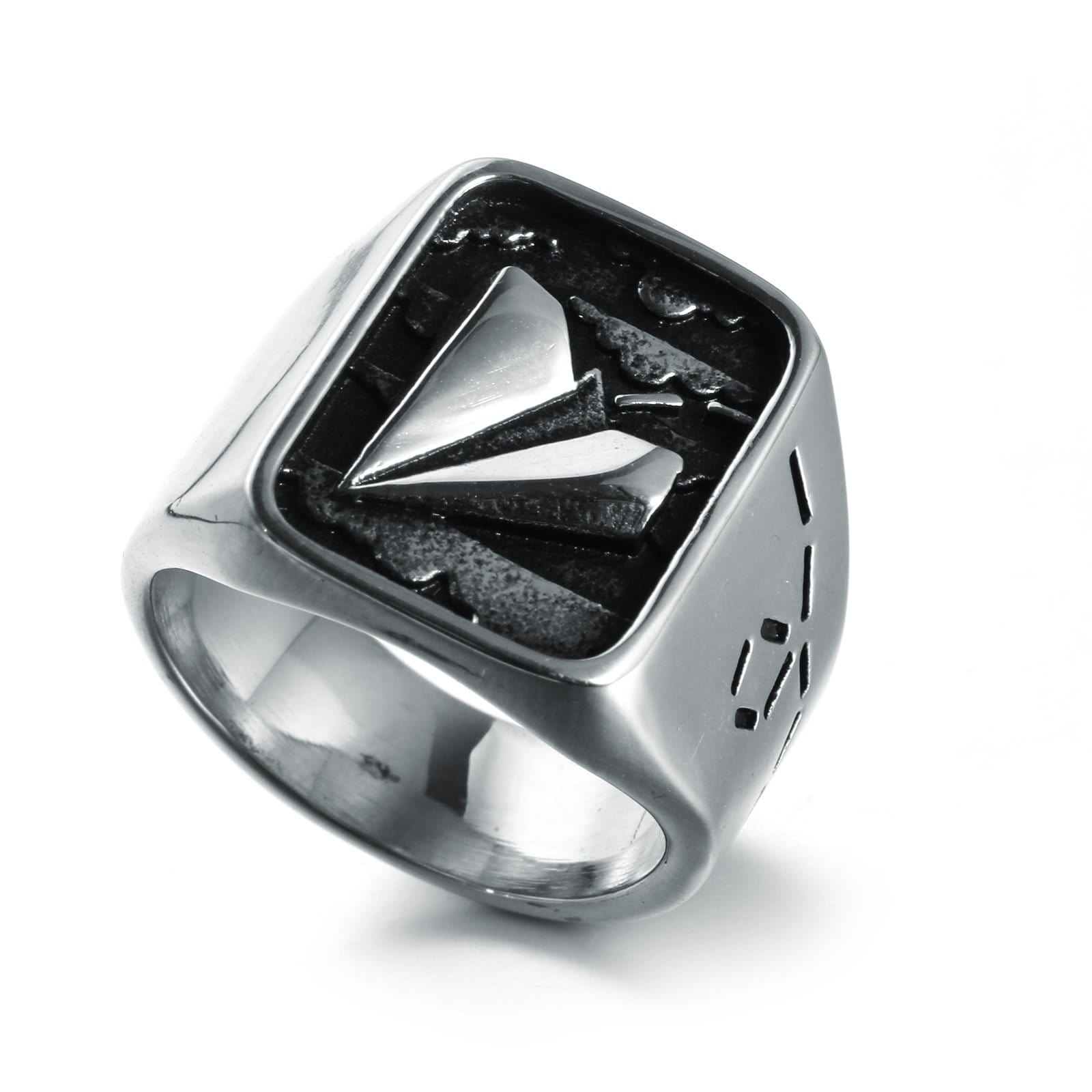 AIRPLANE STAINLESS STEEL RING