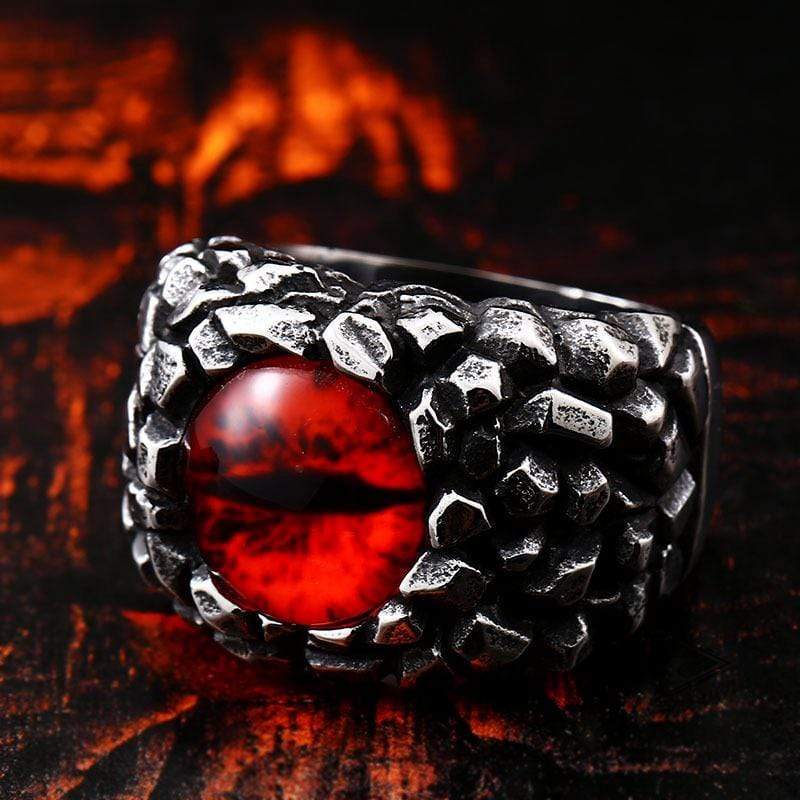 ANILLO VINTAGE DE ACERO INOXIDABLE CON OJO DEL DIABLO
