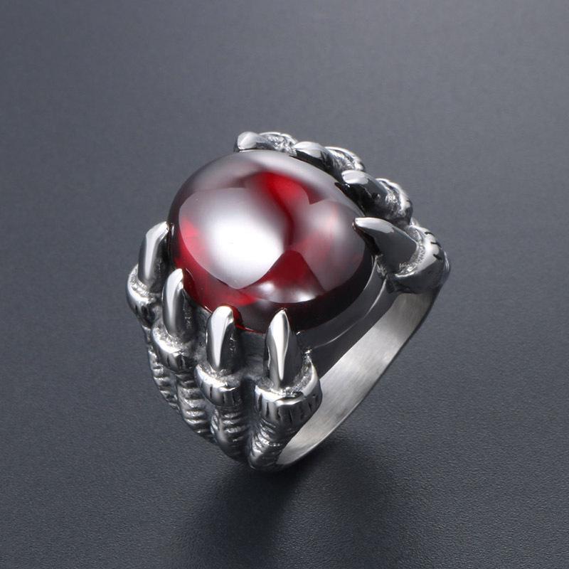VINTAGE DRACHENKLAUE EDELSTEINRING
