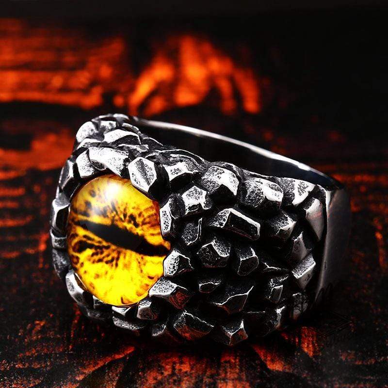 ANILLO VINTAGE DE ACERO INOXIDABLE CON OJO DEL DIABLO