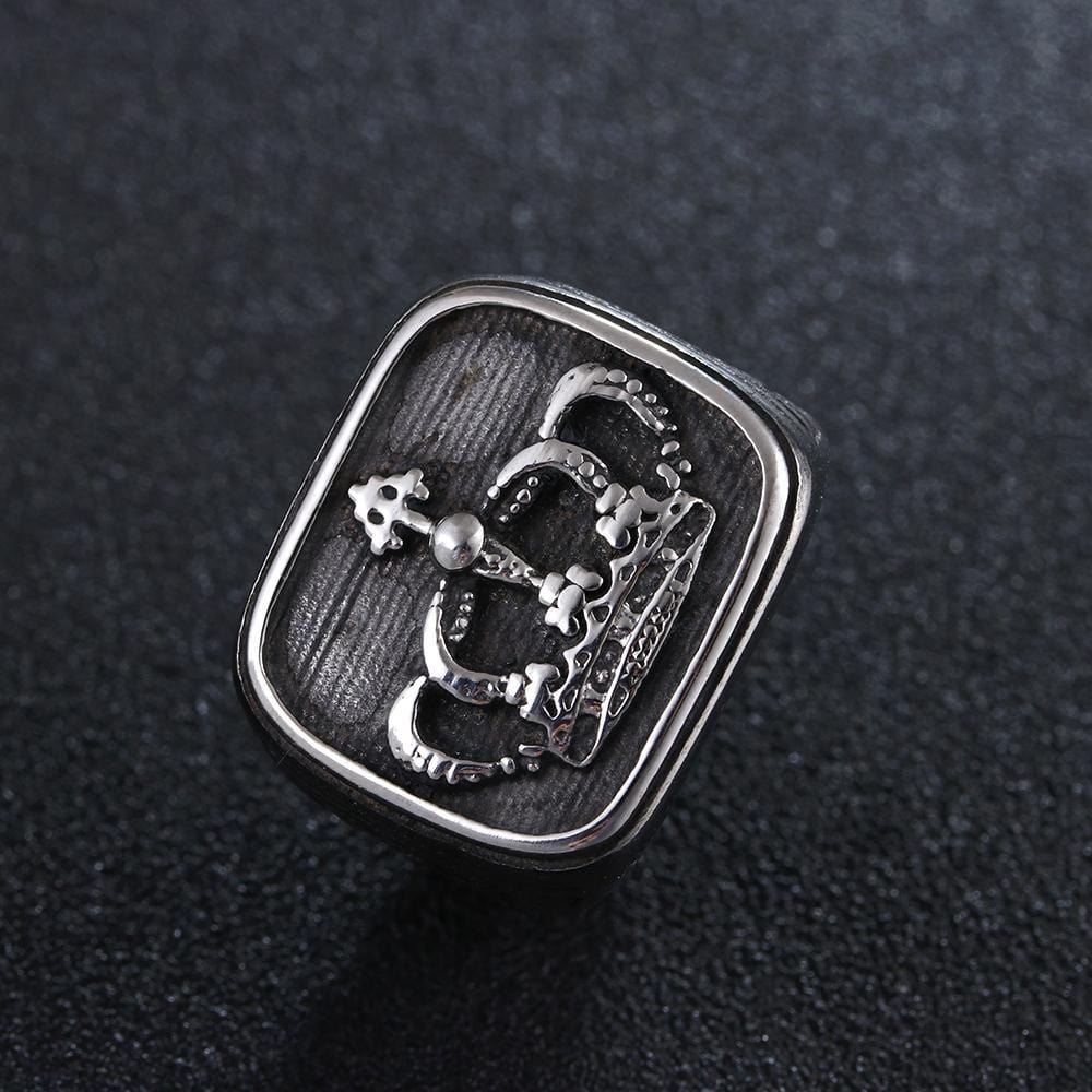 CROWN STAINLESS STEEL RING