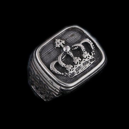 CROWN STAINLESS STEEL RING