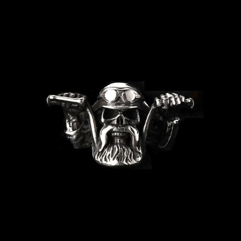 ANILLO DE CALAVERA DE ACERO INOXIDABLE PIRATA CICLISMO