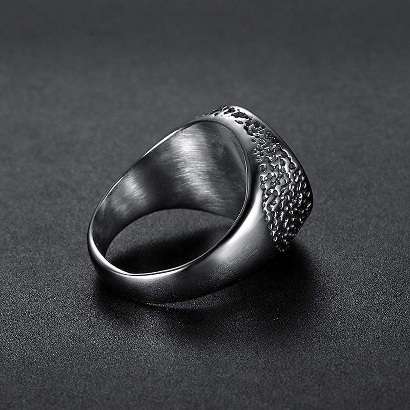 ANILLO DE ACERO INOXIDABLE CON EL OJO DE HORUS, DIOS EGIPTO