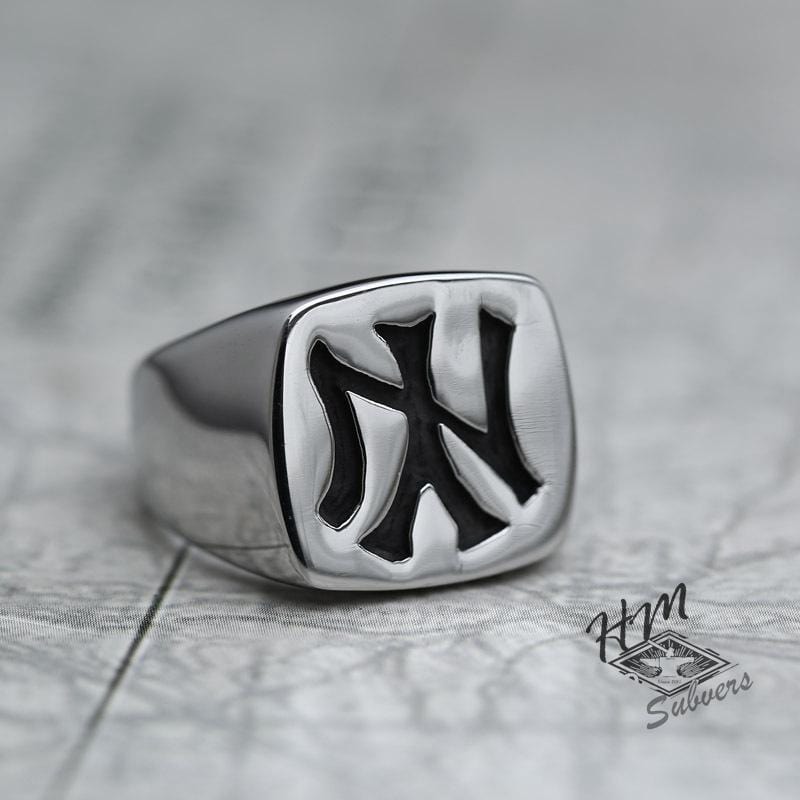 ANILLO DE ACERO INOXIDABLE DE NUEVA YORK PARA HOMBRES