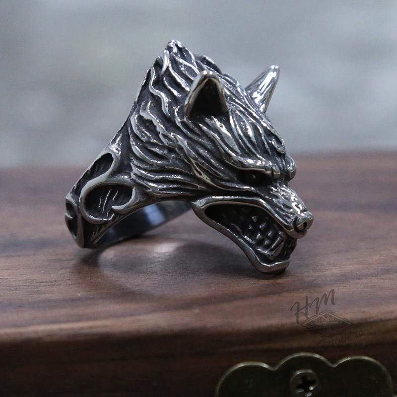 ANILLO DE ACERO INOXIDABLE FIERCE WOLF