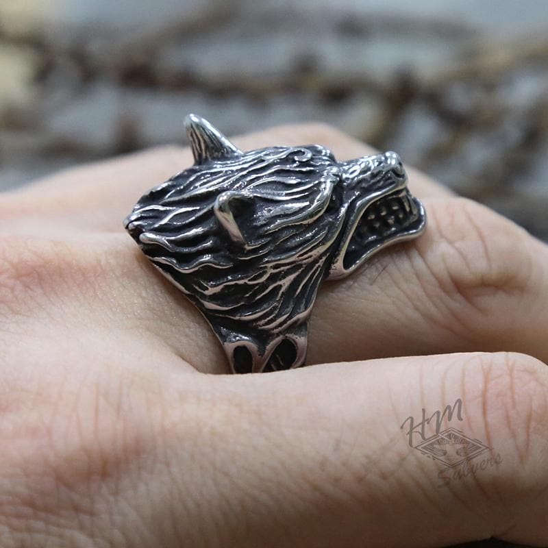 ANILLO DE ACERO INOXIDABLE FIERCE WOLF