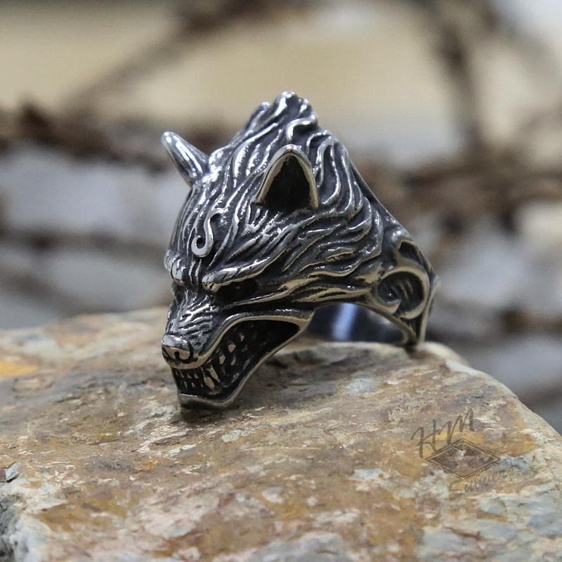 ANILLO DE ACERO INOXIDABLE FIERCE WOLF