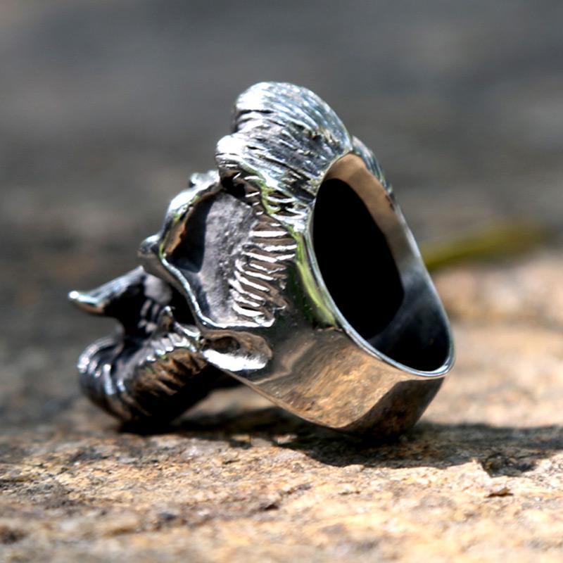 ANILLO DE CALAVERA DE ACERO INOXIDABLE PARA CABALLERO