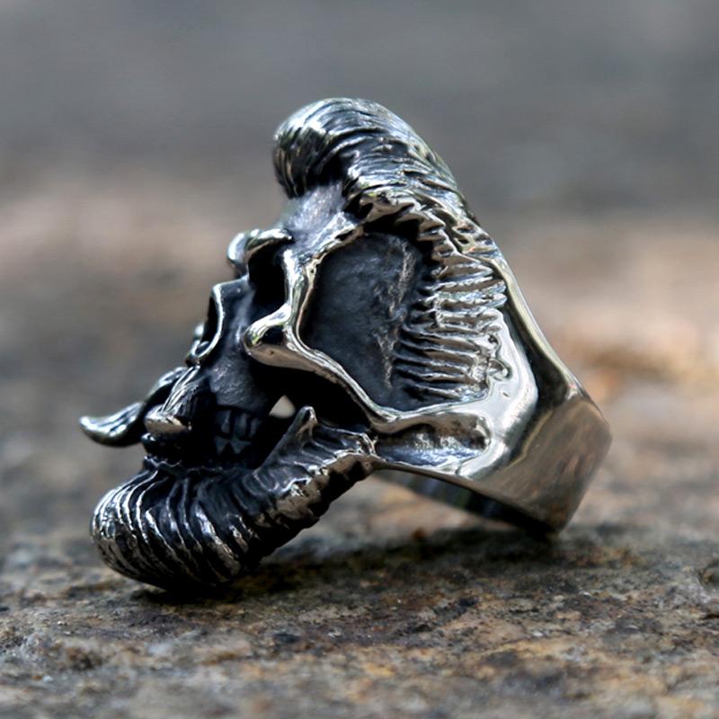 ANILLO DE CALAVERA DE ACERO INOXIDABLE PARA CABALLERO