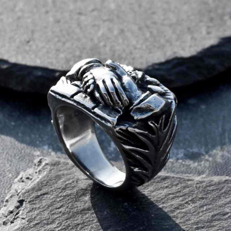 PEACEFUL STAINLESS STEEL RING