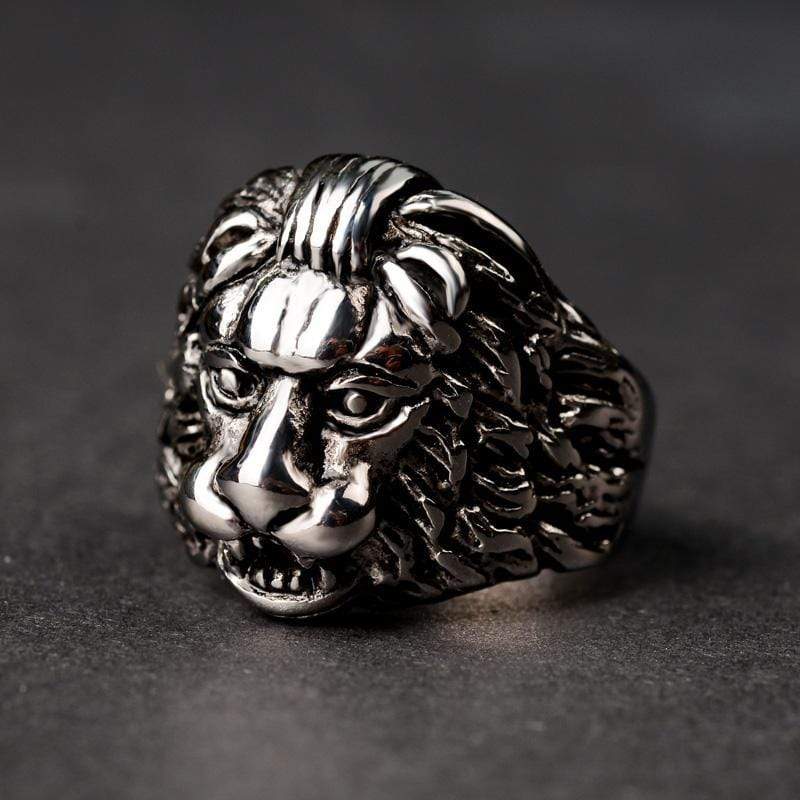 PUNK LION STAINLESS STEEL RING