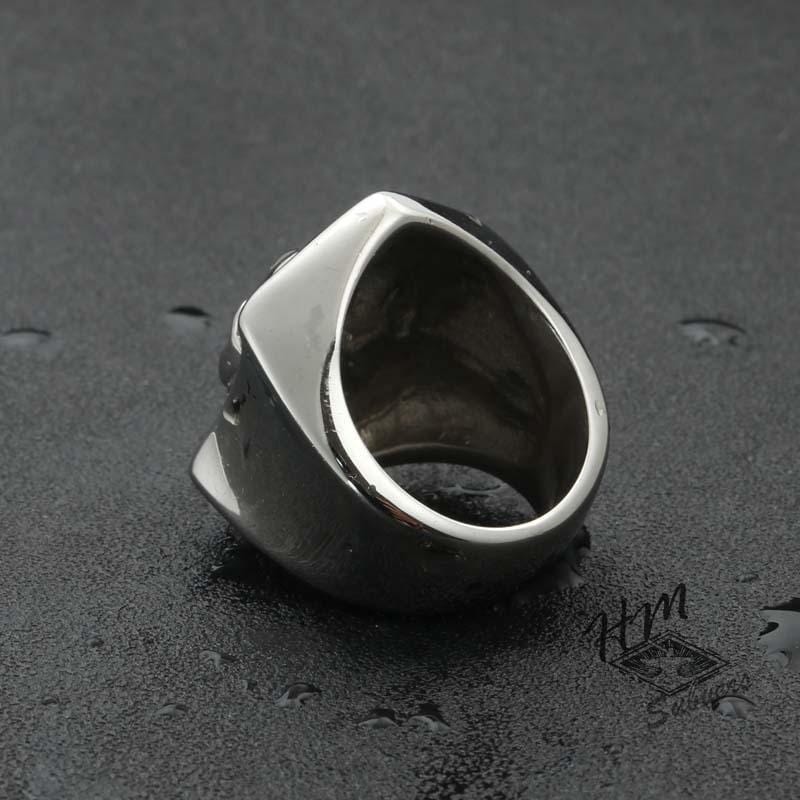 PUNK RATTAN SKULL STAINLESS STEEL RING