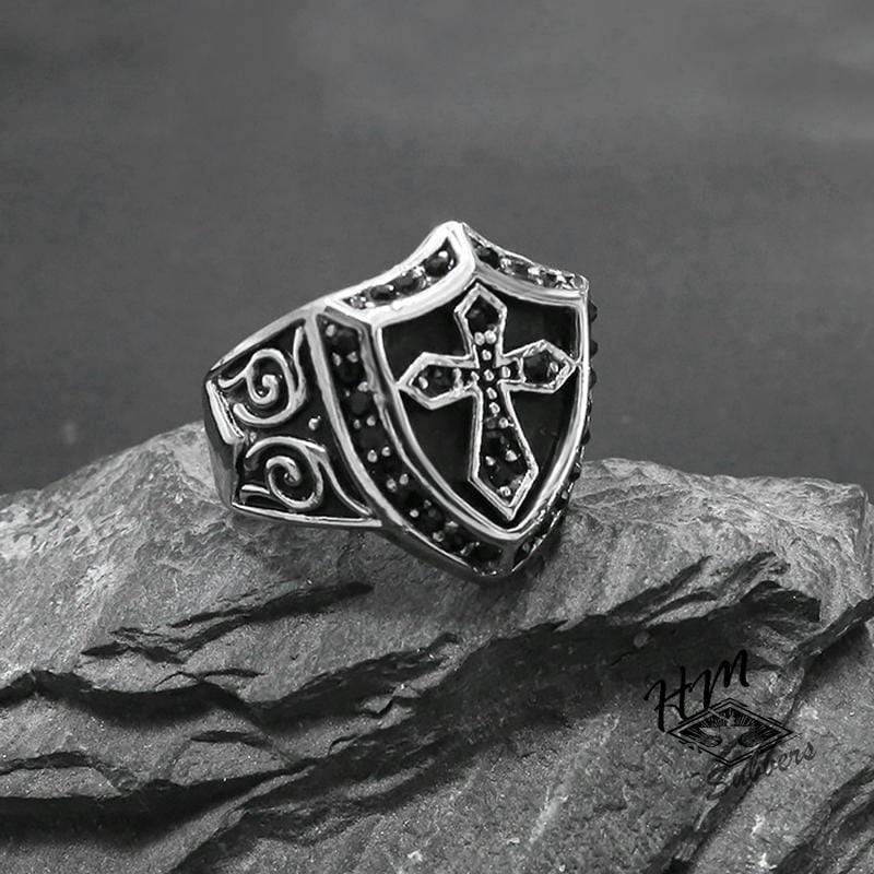 ANILLO CRUZ ESCUDO CABALLERO TEMPLARIO