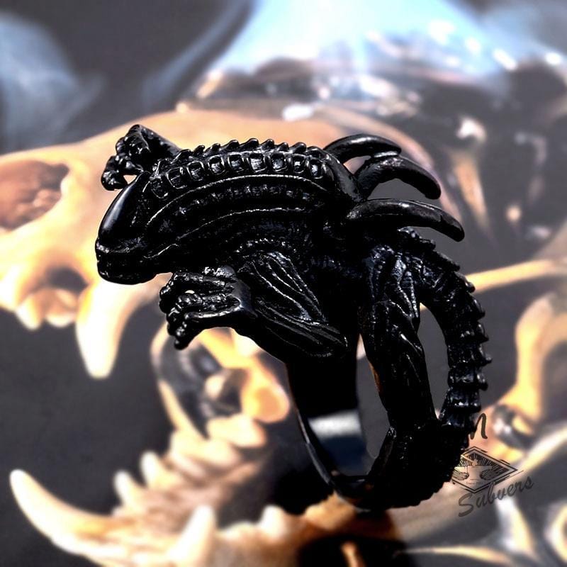 ANILLO DE ACERO INOXIDABLE TERROR ALIEN