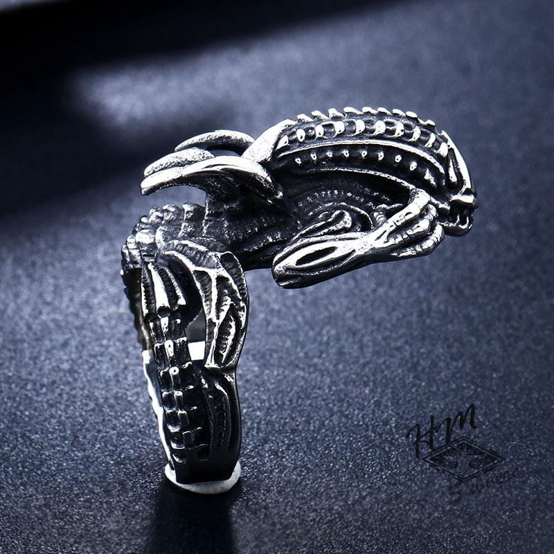 ANILLO DE ACERO INOXIDABLE TERROR ALIEN