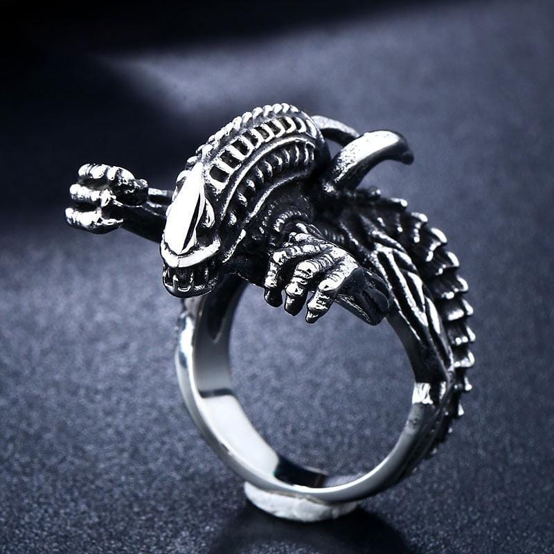 ANILLO DE ACERO INOXIDABLE TERROR ALIEN