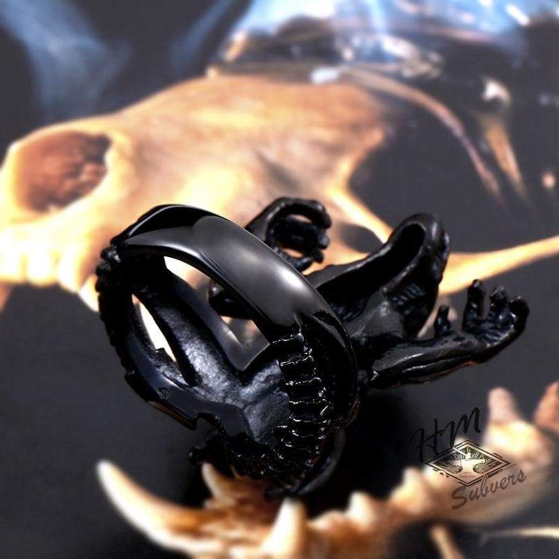 ANILLO DE ACERO INOXIDABLE TERROR ALIEN