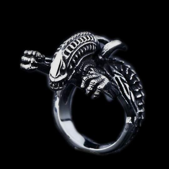 ANILLO DE ACERO INOXIDABLE TERROR ALIEN