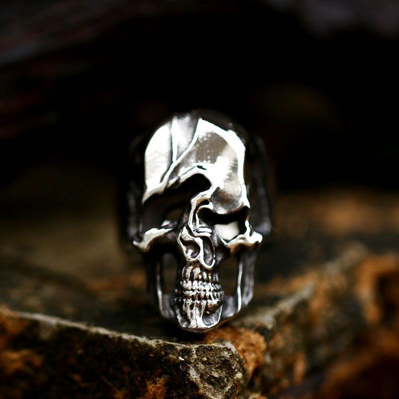 TWISTED SOUL TOTENKOPF EDELSTAHLRING