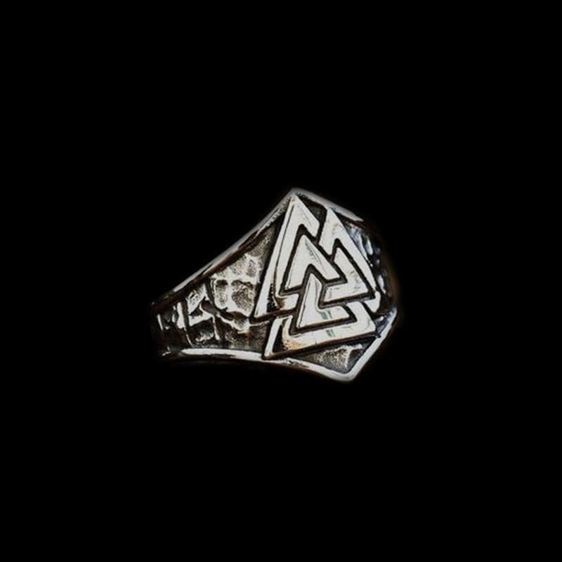 ANILLO VIKINGO DE ACERO INOXIDABLE CON TRIÁNGULO APILABLE