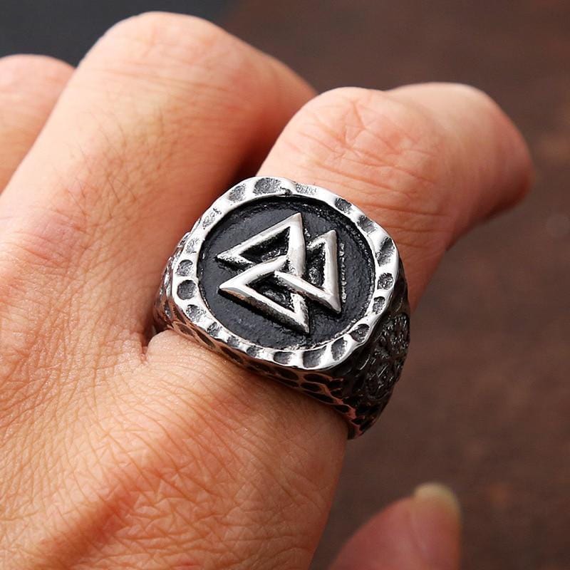 VIKING VALKNUT COMPASS RING