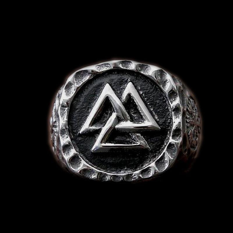 VIKING VALKNUT COMPASS RING