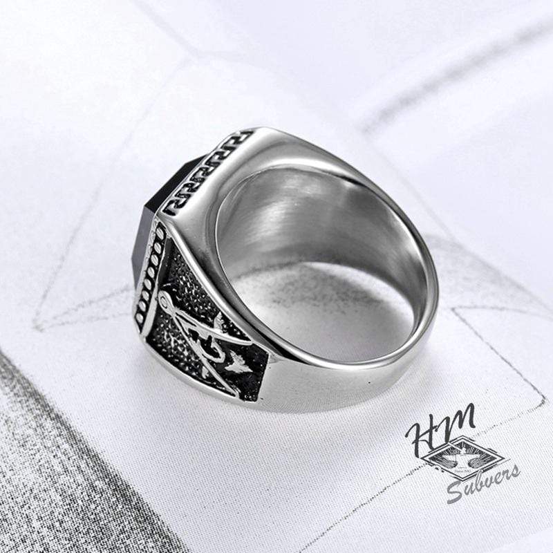 ANILLO VINTAGE AG DE ACERO INOXIDABLE