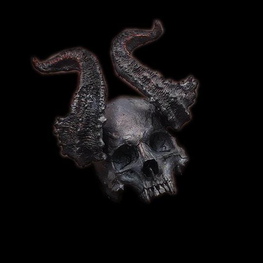 Vintage Dämon Satan Totenkopf Ring