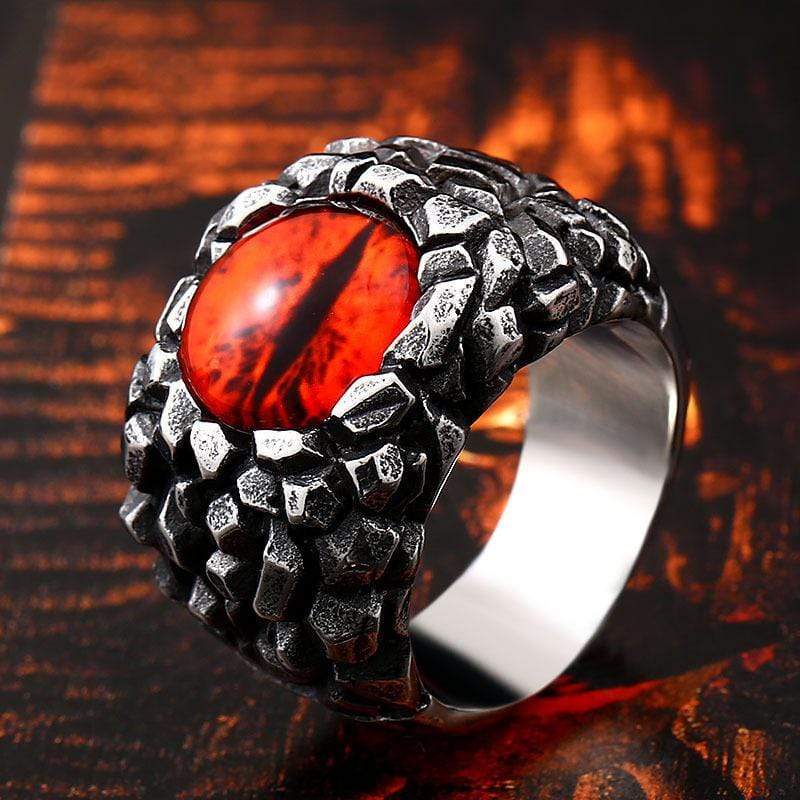 ANILLO VINTAGE DE ACERO INOXIDABLE CON OJO DEL DIABLO