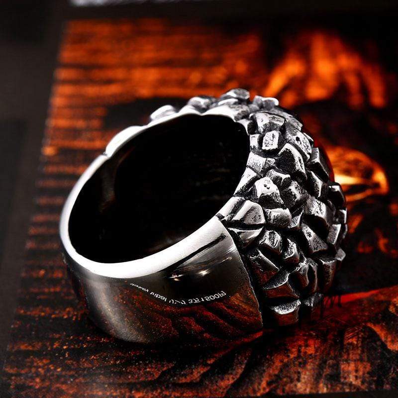 ANILLO VINTAGE DE ACERO INOXIDABLE CON OJO DEL DIABLO