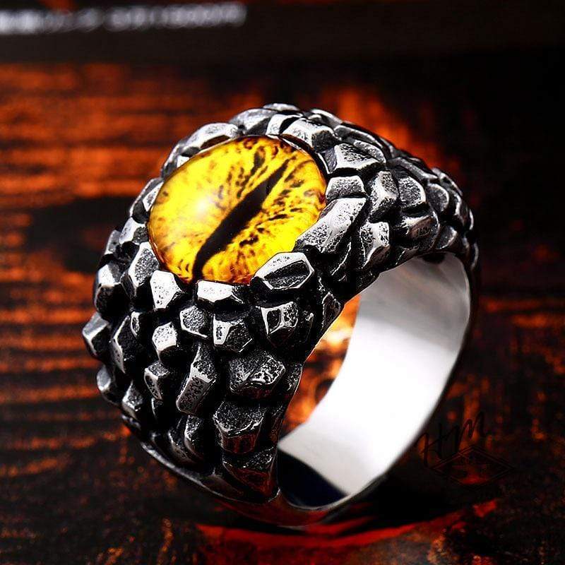 ANILLO VINTAGE DE ACERO INOXIDABLE CON OJO DEL DIABLO
