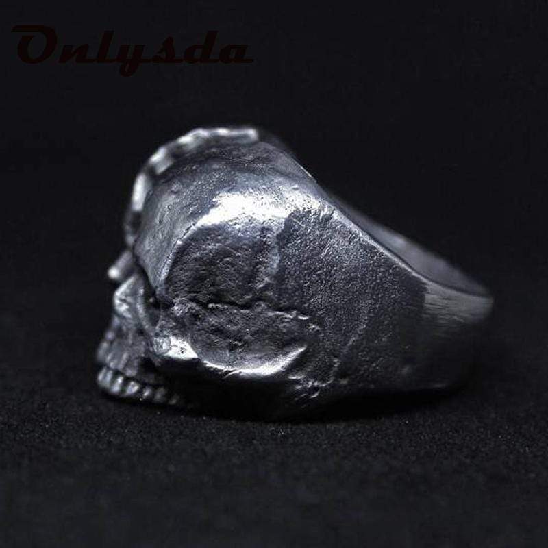 ANILLO VINTAGE DE CALAVERA DE DOBLE CARA