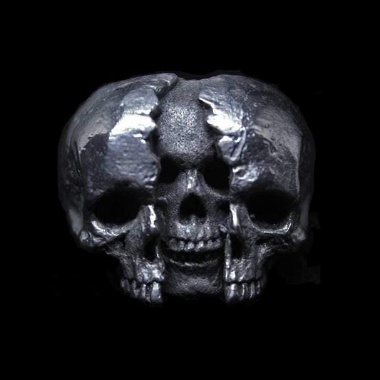 DOPPELSEITIGER VINTAGE-TOTENKOPFRING