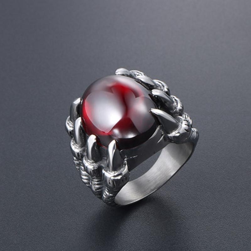 VINTAGE DRACHENKLAUE EDELSTEINRING