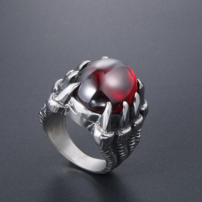 VINTAGE DRACHENKLAUE EDELSTEINRING