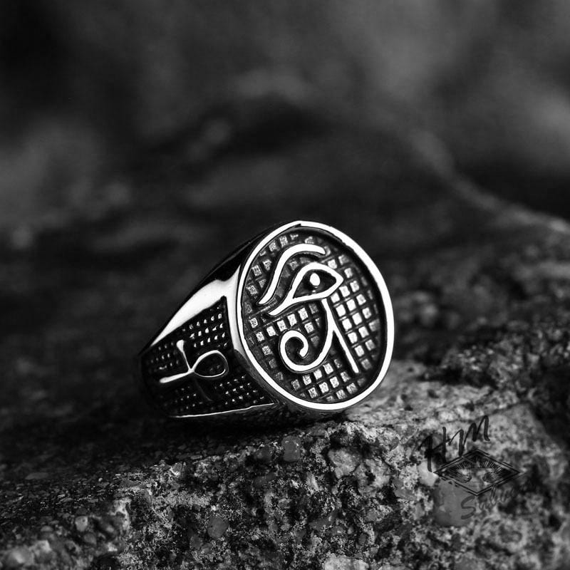 ANILLO VINTAGE DE ACERO INOXIDABLE CON OJO PARA HOMBRE