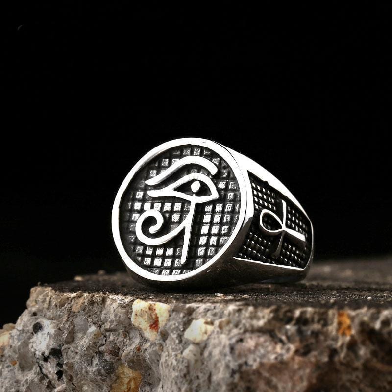ANILLO VINTAGE DE ACERO INOXIDABLE CON OJO PARA HOMBRE
