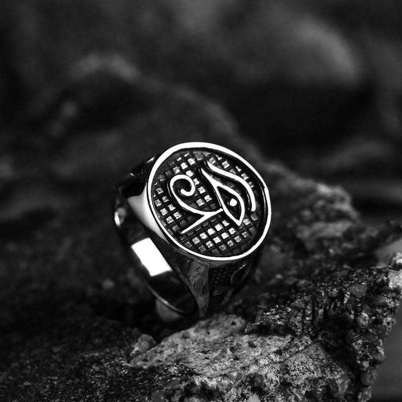 ANILLO VINTAGE DE ACERO INOXIDABLE CON OJO PARA HOMBRE