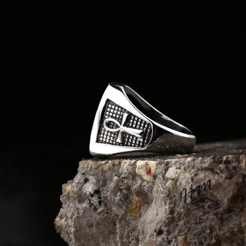 ANILLO VINTAGE DE ACERO INOXIDABLE CON OJO PARA HOMBRE