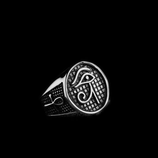 ANILLO VINTAGE DE ACERO INOXIDABLE CON OJO PARA HOMBRE