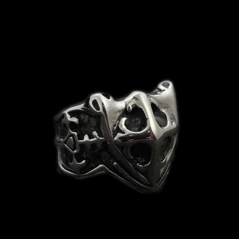 ANILLO DE ACERO INOXIDABLE CON ESCUDO MILITAR VINTAGE